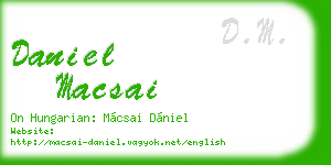 daniel macsai business card