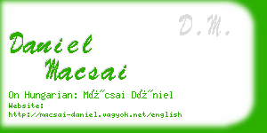 daniel macsai business card